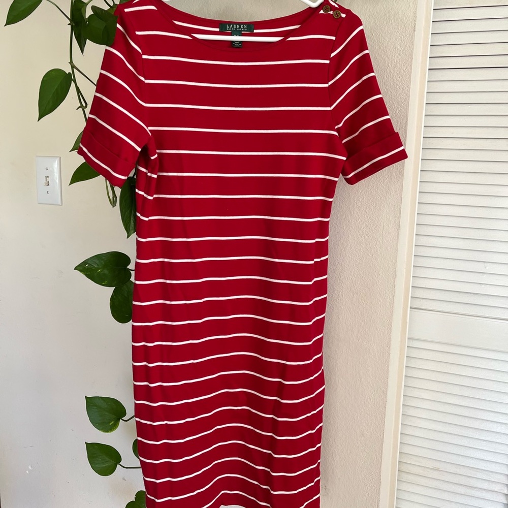 Ralph Lauren Dress | Medium | Red and White Stripe